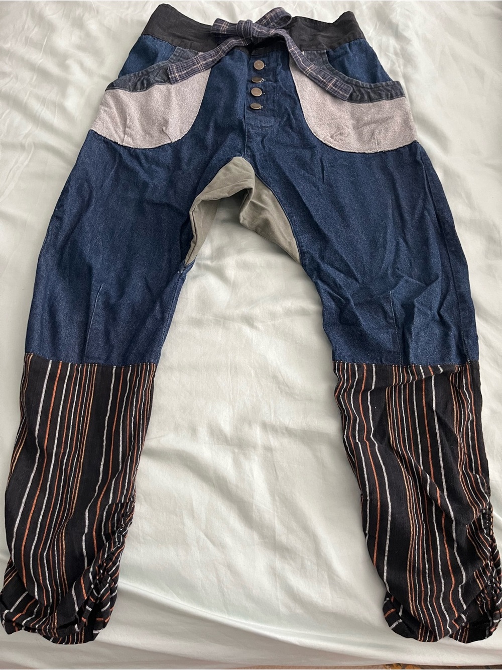 Drop crotch mens jean pants